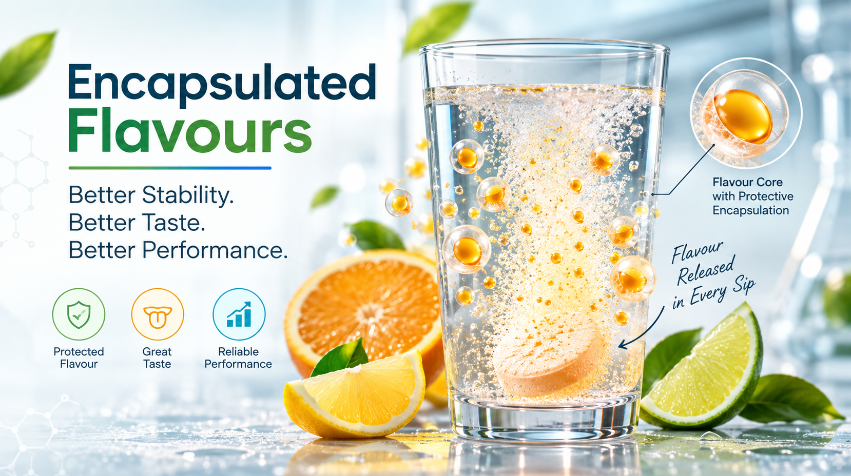 Encapsulated Flavours for Effervescent and ORS