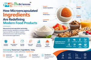 Microencapsulated ingredients improving stability and performance in modern food products using advanced microencapsulation technology by PHS Life Sciences
